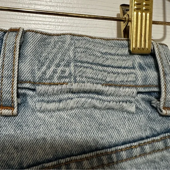 REVICE Denim Blue Ankle Cropped Jeans with Distressed Hem Size 26 Made in USA - Picture 16 of 16